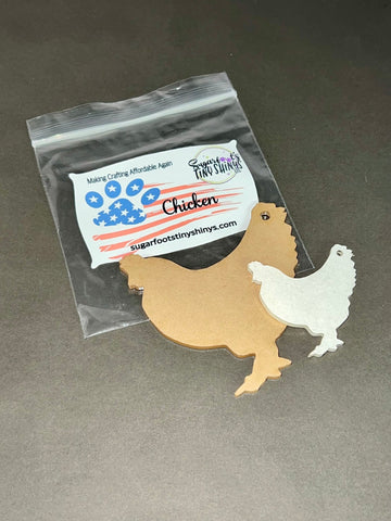 Chicken Acrylic Keychain - Sugarfoot's Tiny Shinys, LLC