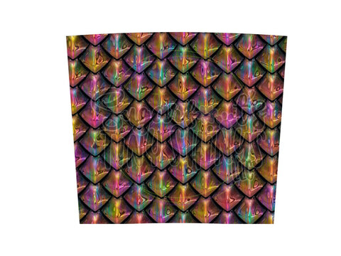 20oz Wrap - Chrome Rainbow Dragon Scales - Sugarfoot's Tiny Shinys, LLC