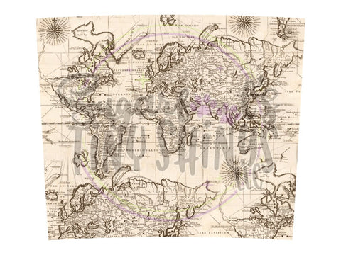 20oz Wrap World Map - Sugarfoot's Tiny Shinys, LLC