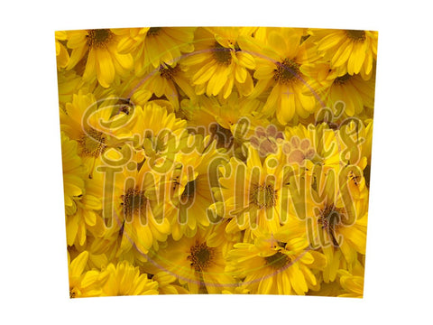20oz Wrap Yellow Daisies - Sugarfoot's Tiny Shinys, LLC