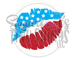 Red, White & Blue Lips - Waterslides