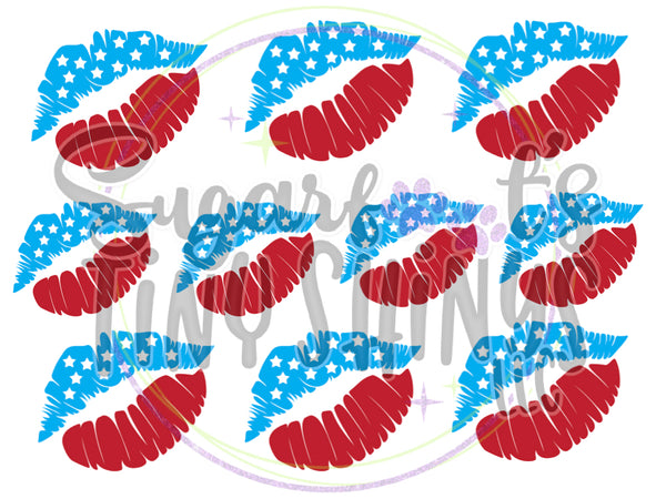 Red, White & Blue Lips - Waterslides