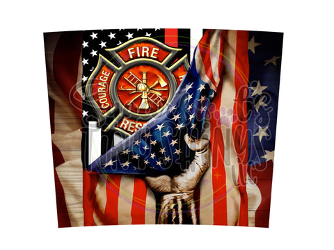 Usa Flag - Firefighter