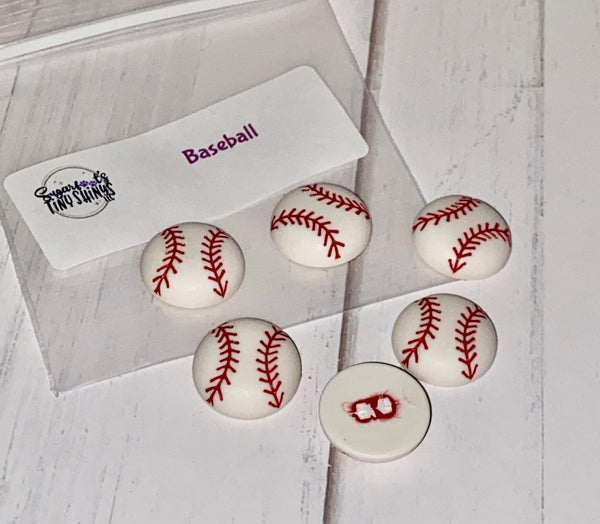 Baseball (Button) - Pen Charm - Sugarfoot's Tiny Shinys, LLC
