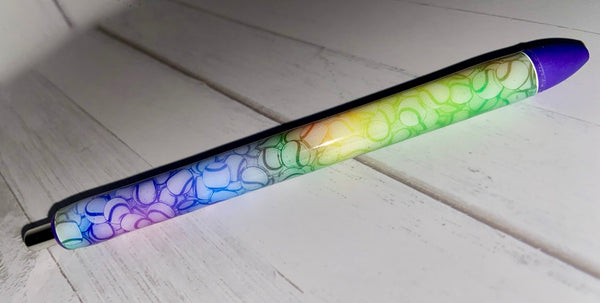 Baseball (Rainbow) Pen Wrap - Sugarfoot's Tiny Shinys, LLC