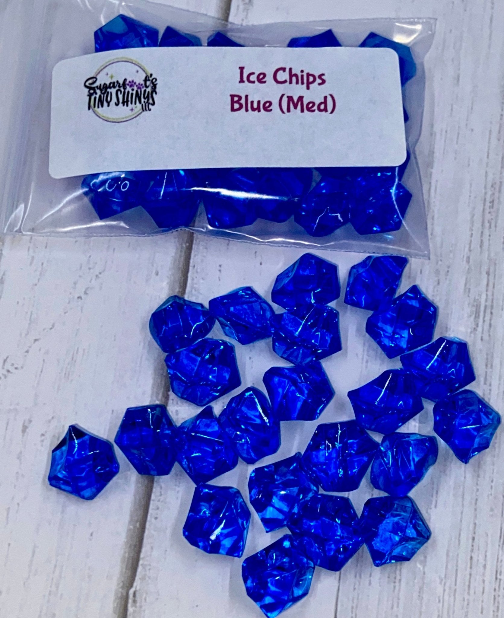Blue Ice Chips (Medium) - Sugarfoot's Tiny Shinys, LLC