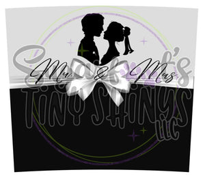 Bride & Groom Tumbler Wrap - Sugarfoot's Tiny Shinys, LLC