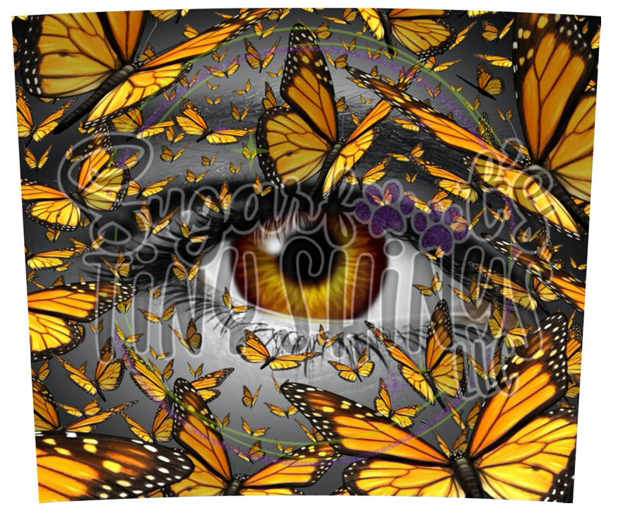 Butterfly Eye Tumbler Wrap - Sugarfoot's Tiny Shinys, LLC