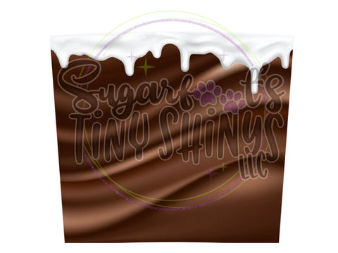Chocolate Swirl with Milk Drip Tumbler Wrap - Sugarfoot's Tiny Shinys, LLC