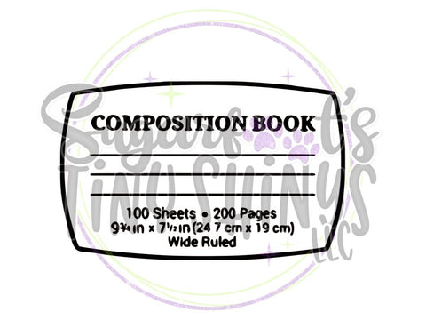 Composition Notebook Label - Waterslides - Sugarfoot's Tiny Shinys, LLC