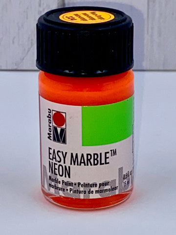 Easy Marble - Neon Orange - Sugarfoot's Tiny Shinys, LLC