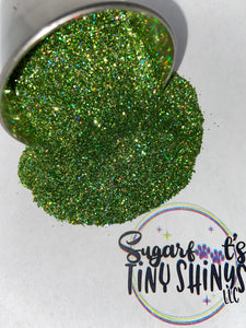 Green Apple Holo - Holographic (polyester glitter, plastic glitter, glitter, embellishments, crafts, scrapbooking, tumblers, nail art)