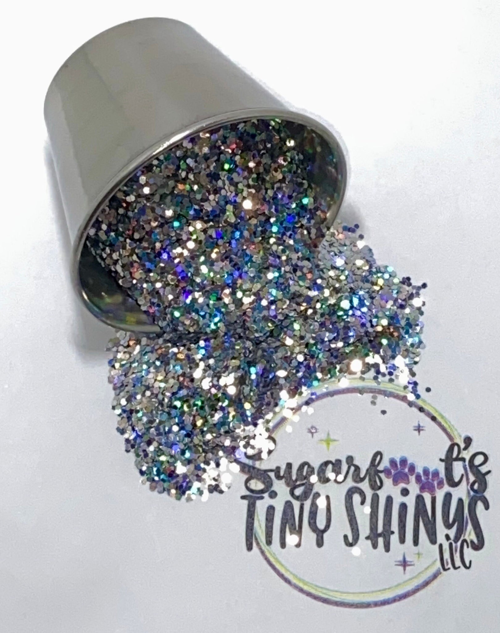 Medium Chromatic Silver - Holographic (polyester glitter, plastic glitter, glitter, embellishments, craft, scrapbooking, tumblers, nail art)